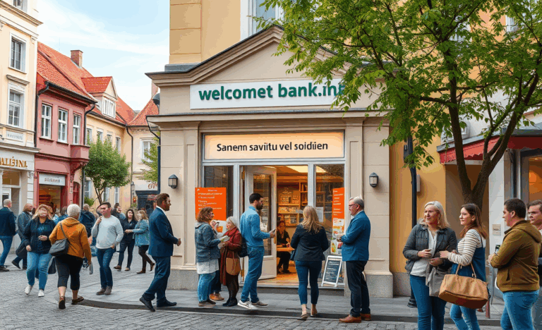 Cilvēks ar prieka seju, turot rokās saņemto kredītu dokumentus