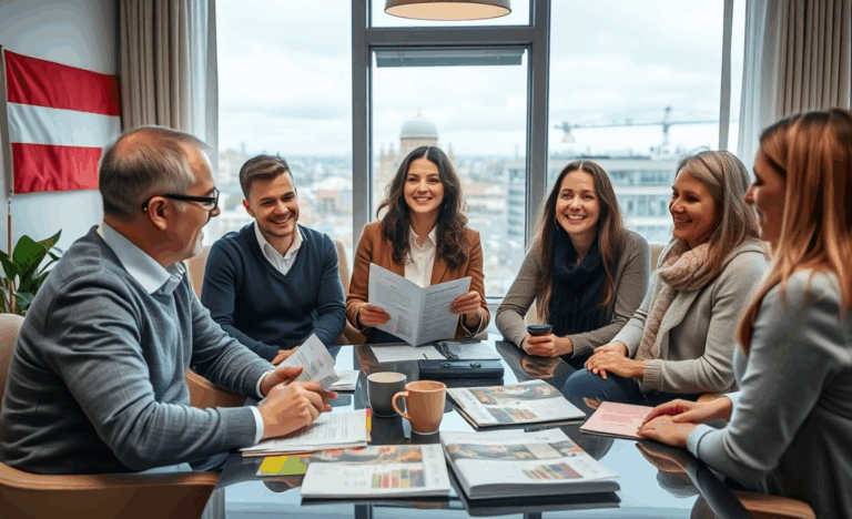 Attēls ar cilvēkiem, kas apspriež finanšu risinājumu iespējas