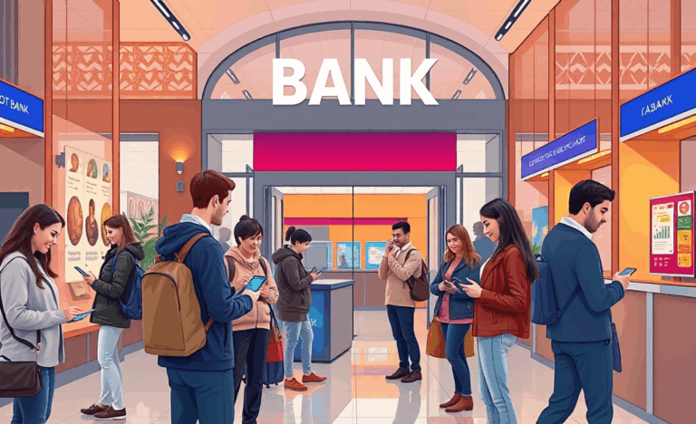 Attēls demonstrē raitu naudas plūsmu bankā bez birokrātijas.