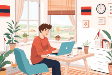 Person filling out a loan application on Swedbank website