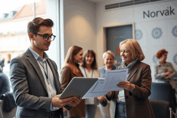 Norvik Banka logo uz baltā fona ar finanšu piezīmju ilustrāciju