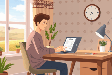 Attēls ar datoru un kredītu pieteikumu Moneza.lv mājaslapā.