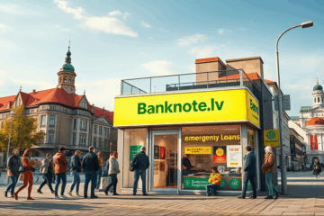 Attēls parāda Banknote.lv piedāvājumus kredītiem ārkārtas situācijām.