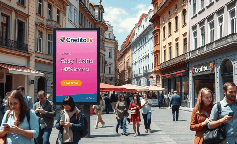 Persona izmanto Credit.lv vietni, lai pieteiktos vienkāršam aizdevumam ar labvēlīgiem nosacījumiem.